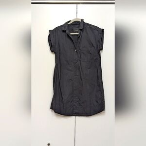 JCrew Black Button-Up Shirt Dress